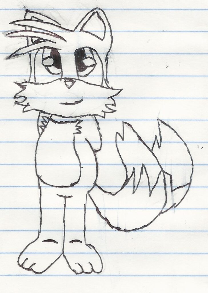 Meu desenho baseado no Tails