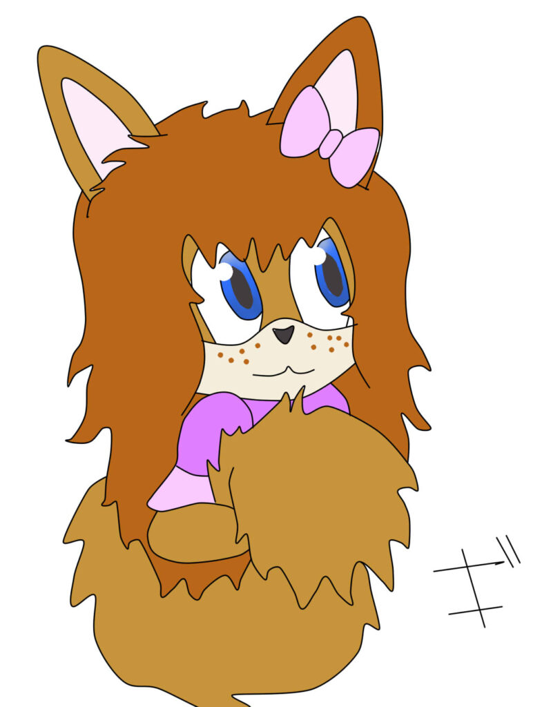 Um dos raríssimos desenhos que tenho da Choco, feito em 2015