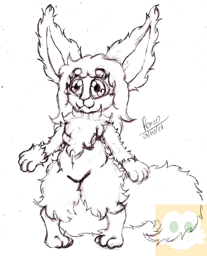 Desenho da Jully sem as roupas