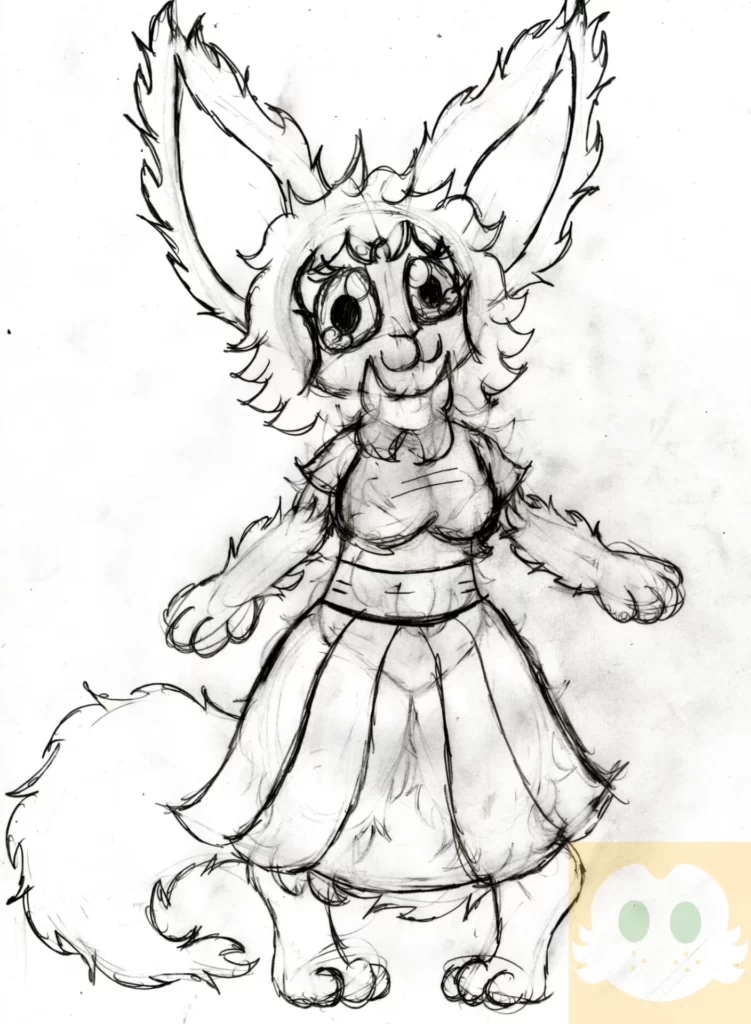Desenho da Ju com as Roupas