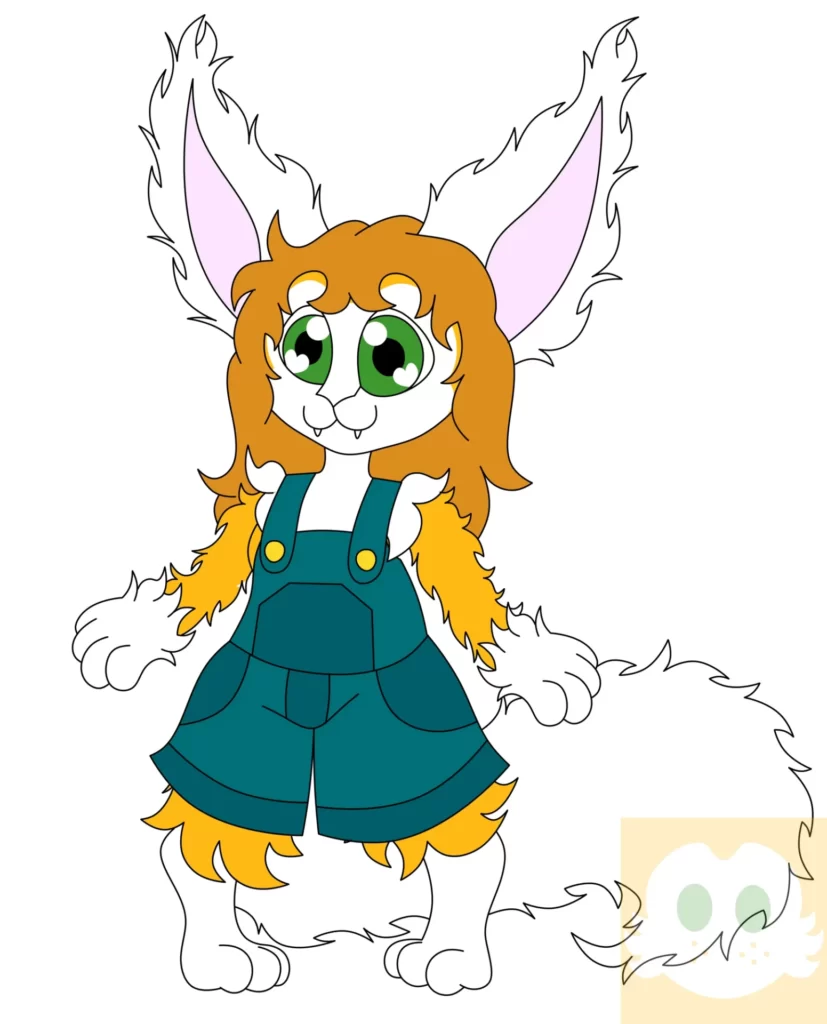 Desenho da Jully com as roupas dela